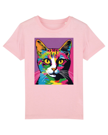 Pop Art  Cat Cotton Pink