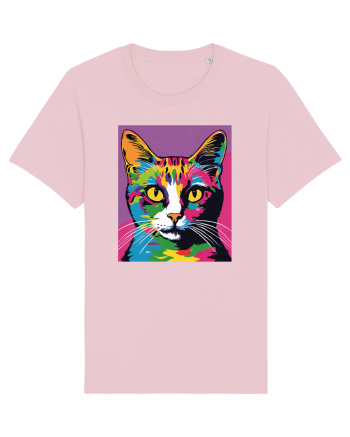 Pop Art  Cat Cotton Pink
