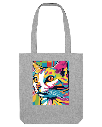 Pop Art  Cat Heather Grey