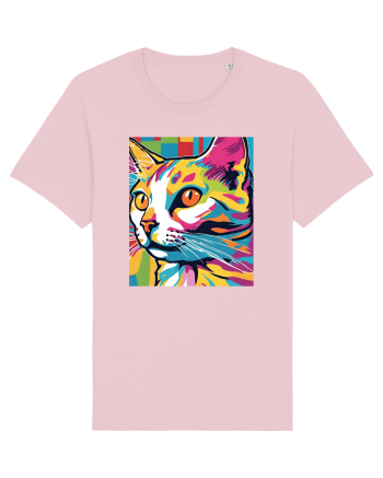 Pop Art  Cat Cotton Pink