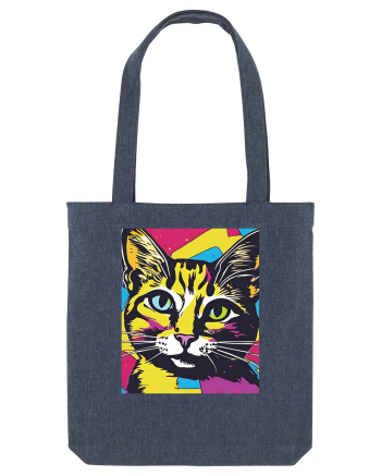 Pop Art  Cat Midnight Blue