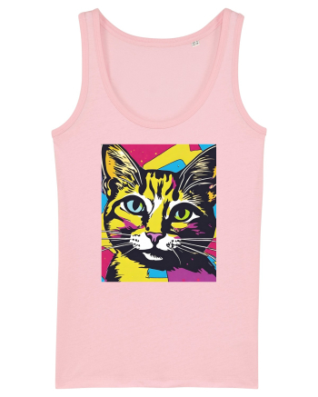Pop Art  Cat Cotton Pink
