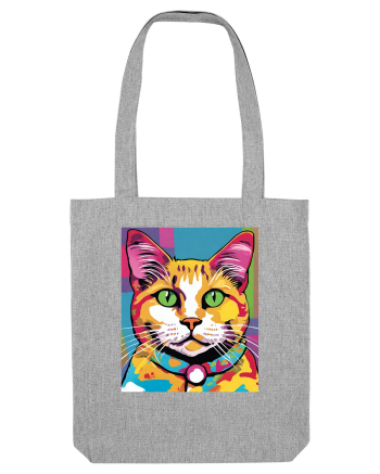 Pop Art  Cat Heather Grey