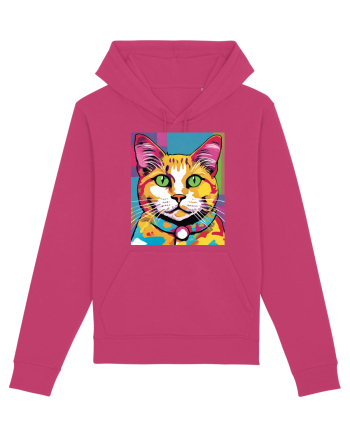 Pop Art  Cat Raspberry
