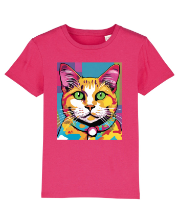 Pop Art  Cat Raspberry