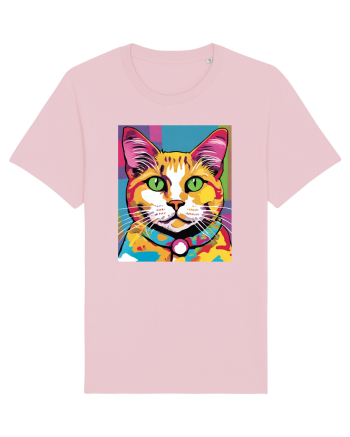 Pop Art  Cat Cotton Pink