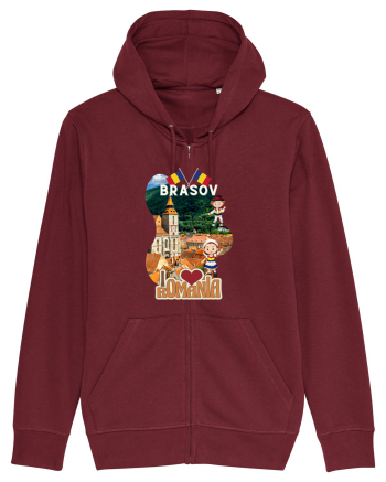 Brasov I love Romania Burgundy