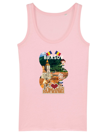 Brasov I love Romania Cotton Pink
