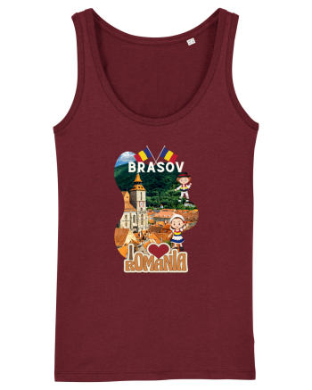 Brasov I love Romania Burgundy