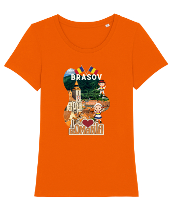 Brasov I love Romania Bright Orange