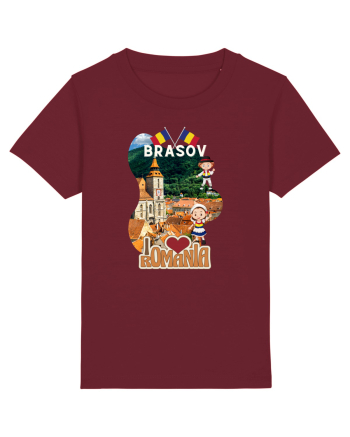 Brasov I love Romania Burgundy