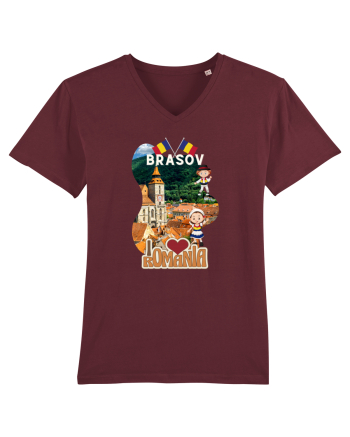 Brasov I love Romania Burgundy