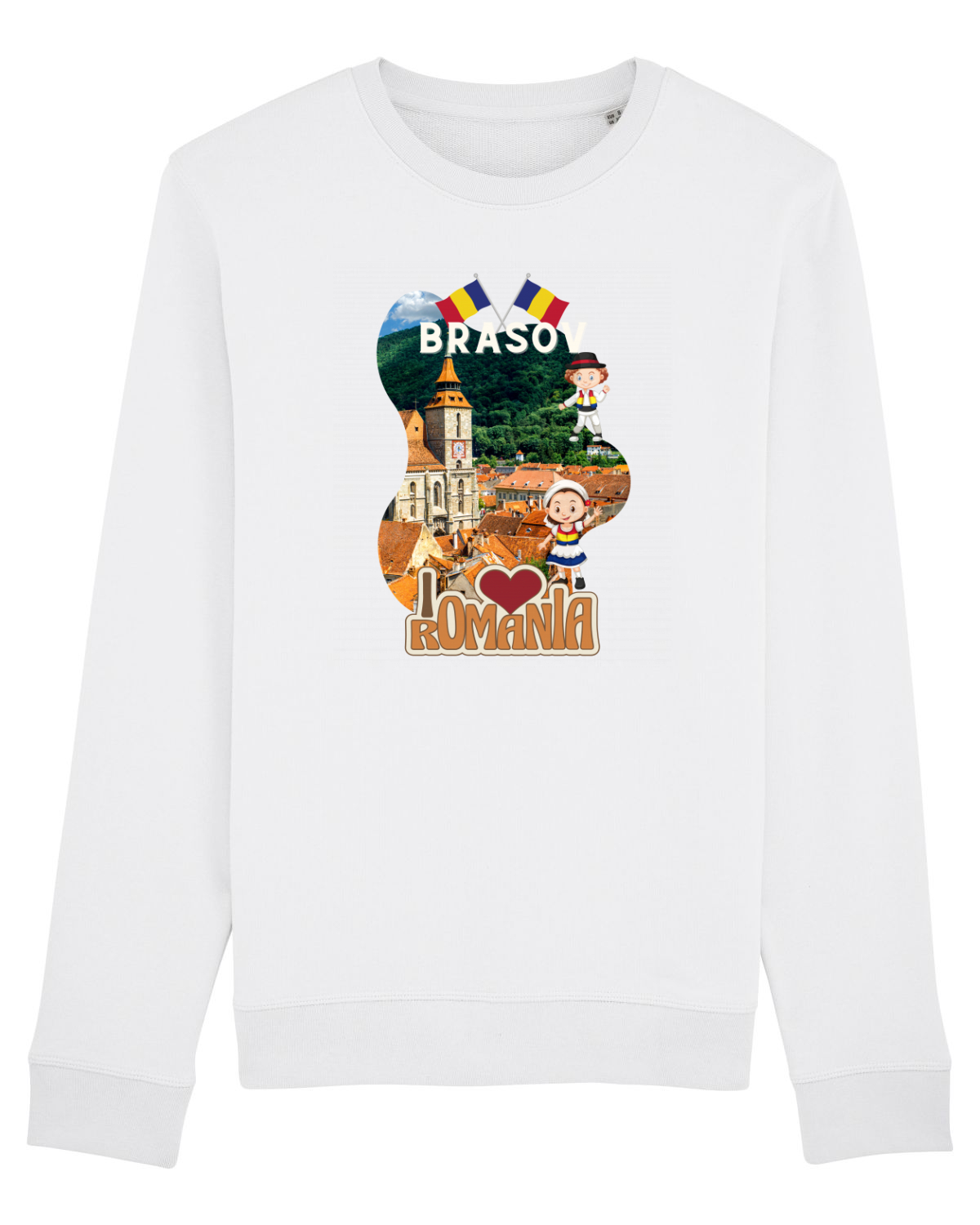 Bluză mânecă lungă Unisex Rise White