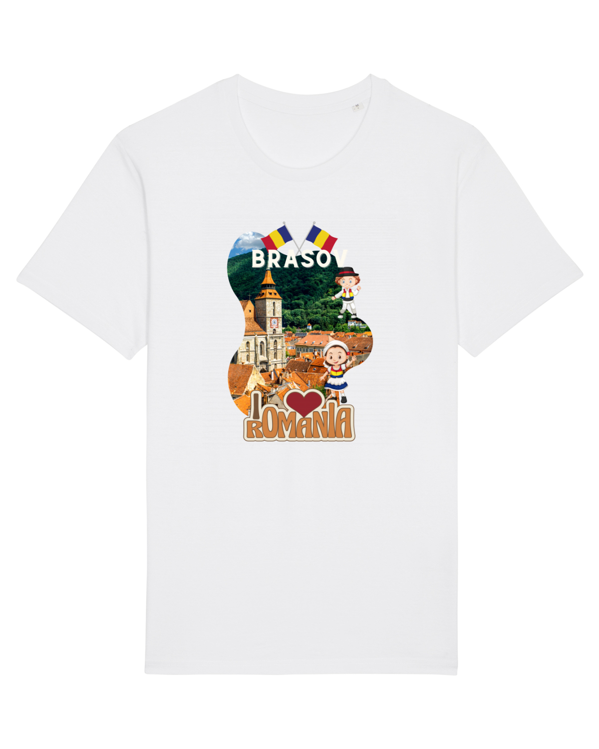Tricou mânecă scurtă Unisex Rocker White