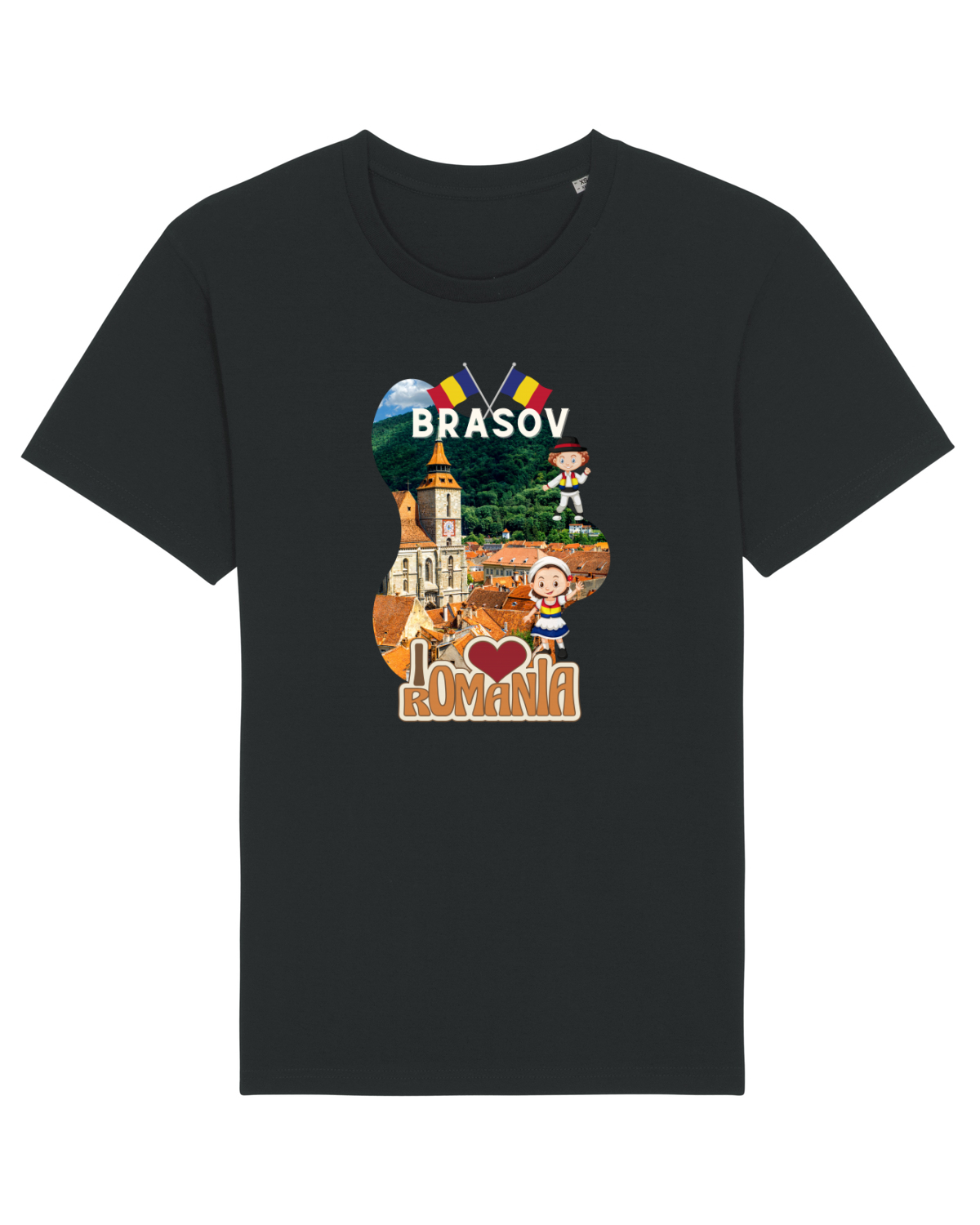 Tricou mânecă scurtă Unisex Rocker Black