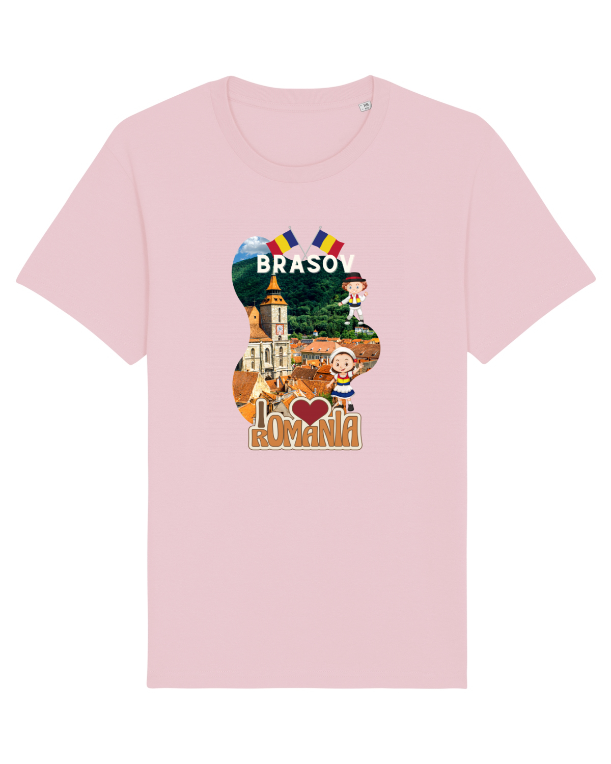 Tricou mânecă scurtă Unisex Rocker Cotton Pink
