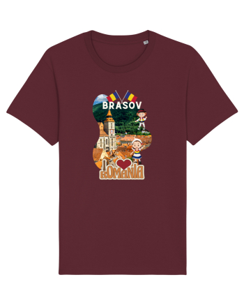 Brasov I love Romania Burgundy