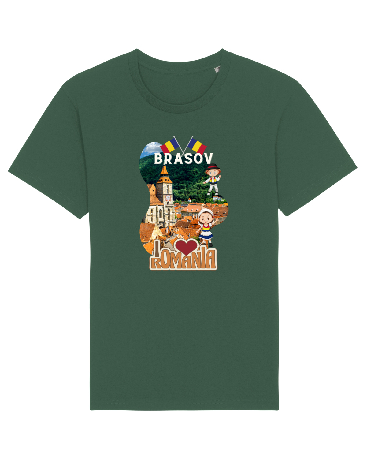 Tricou mânecă scurtă Unisex Rocker Bottle Green