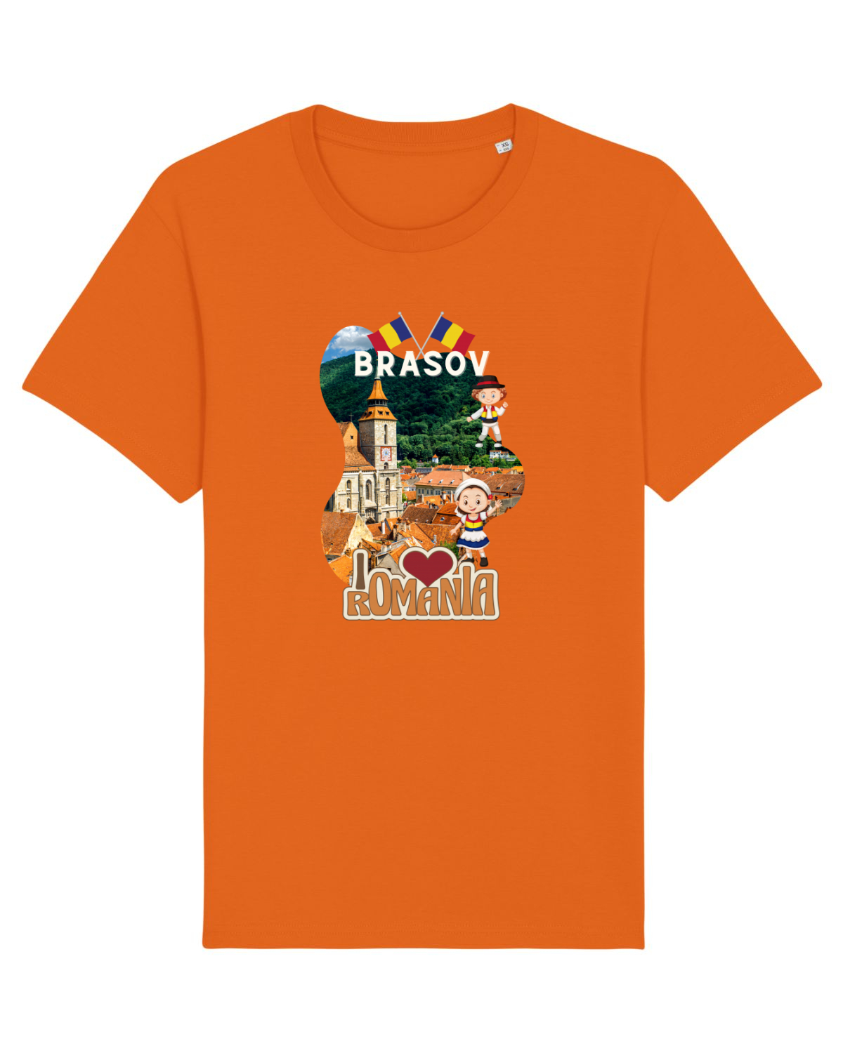 Tricou mânecă scurtă Unisex Rocker Bright Orange