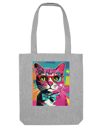 Pop Art  Cat Heather Grey