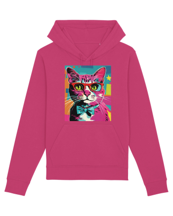 Pop Art  Cat Raspberry