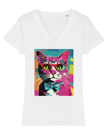 Pop Art  Cat White