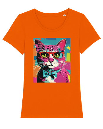 Pop Art  Cat Bright Orange