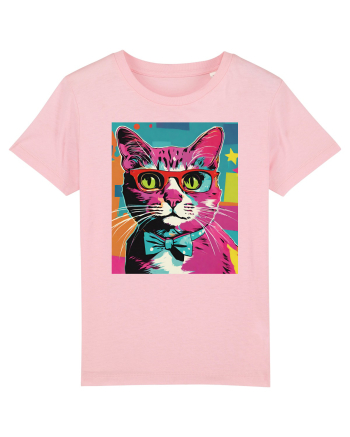 Pop Art  Cat Cotton Pink