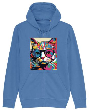 Pop Art  Cat Bright Blue