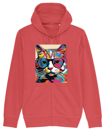Pop Art  Cat Carmine Red