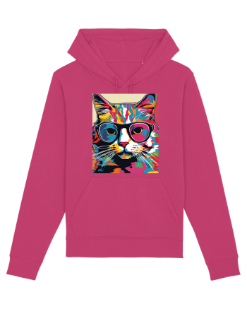 Pop Art  Cat Raspberry