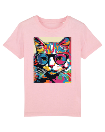 Pop Art  Cat Cotton Pink