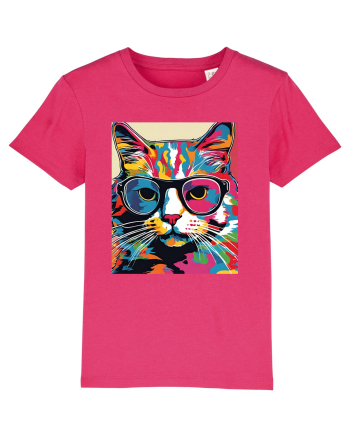Pop Art  Cat Raspberry