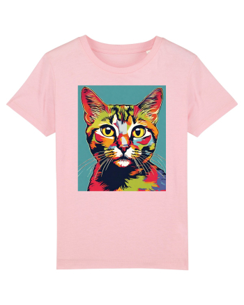 Pop Art  Cat Cotton Pink