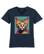 Pop Art  Cat Tricou mânecă scurtă guler V Bărbat Presenter