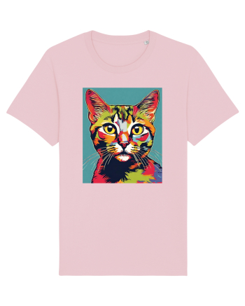 Pop Art  Cat Cotton Pink
