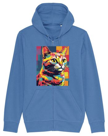 Pop Art  Cat Bright Blue
