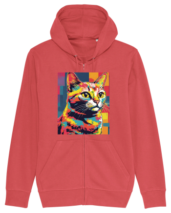 Pop Art  Cat Carmine Red