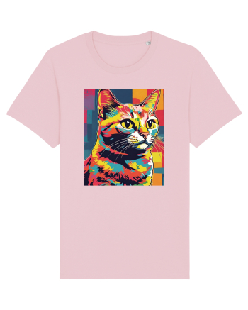Pop Art  Cat Cotton Pink