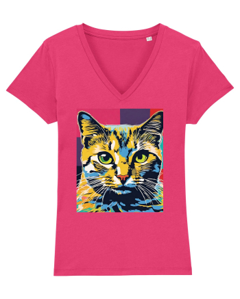 Pop Art  Cat Raspberry