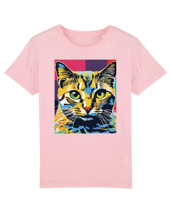 Pop Art  Cat Cotton Pink