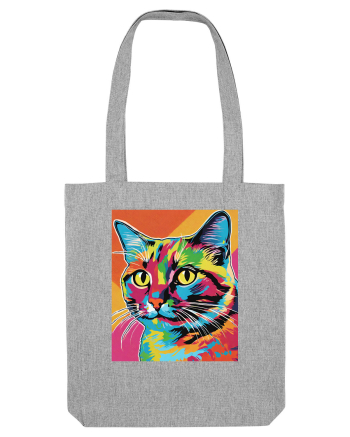 Pop Art  Cat Heather Grey