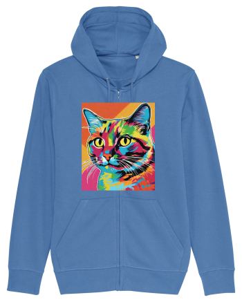 Pop Art  Cat Bright Blue