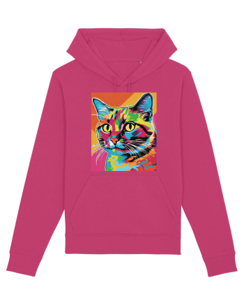 Pop Art  Cat Raspberry