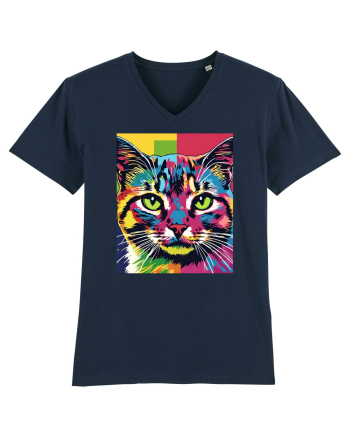 Pop Art  Cat French Navy