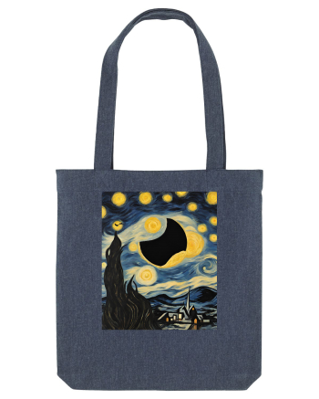 Stary Night Solar Eclipse  Midnight Blue