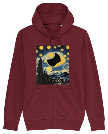 Stary Night Solar Eclipse  Burgundy