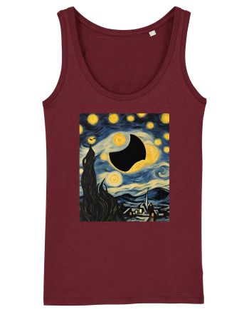 Stary Night Solar Eclipse  Burgundy