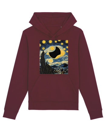 Stary Night Solar Eclipse  Burgundy