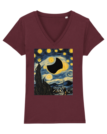Stary Night Solar Eclipse  Burgundy
